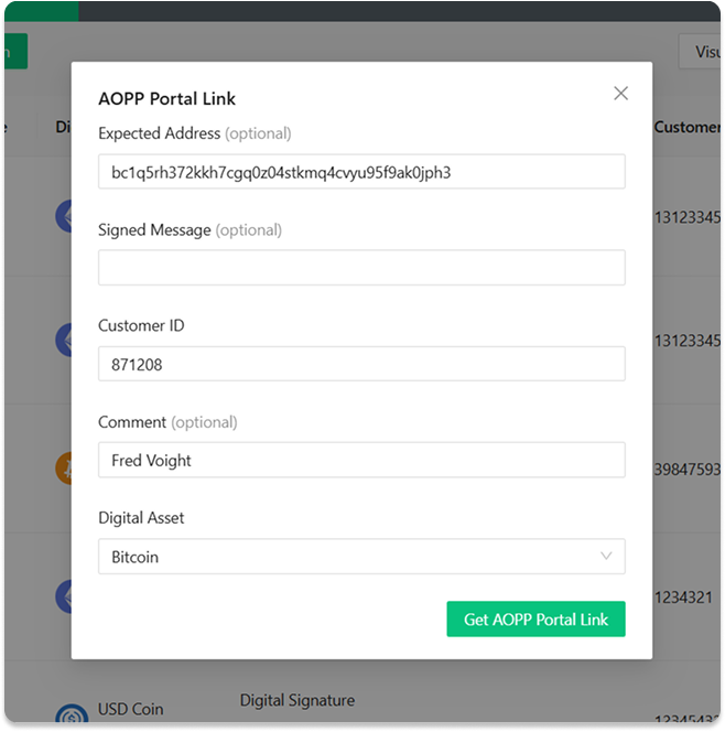 AOPP portal link expected address