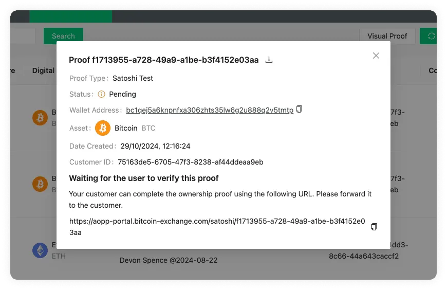 satoshi-test-link-modal